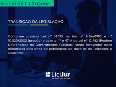 TRANSIÇÃO DA LEGISLAÇÃO